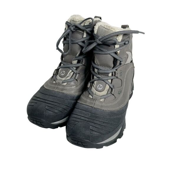 Merrell gray snowbound mid waterproof winter boots size 8.5 - Picture 2 of 15